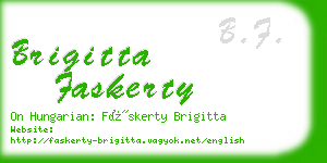 brigitta faskerty business card